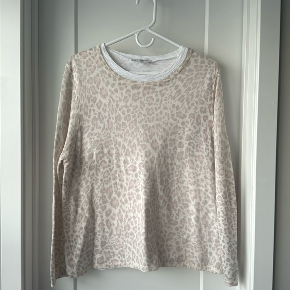Olivaceous Long Sleeve Leopard Top